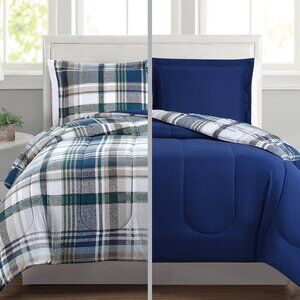 Sunham 3-Piece Reversible Comforter and Shams Bedding Set, Beaufort
